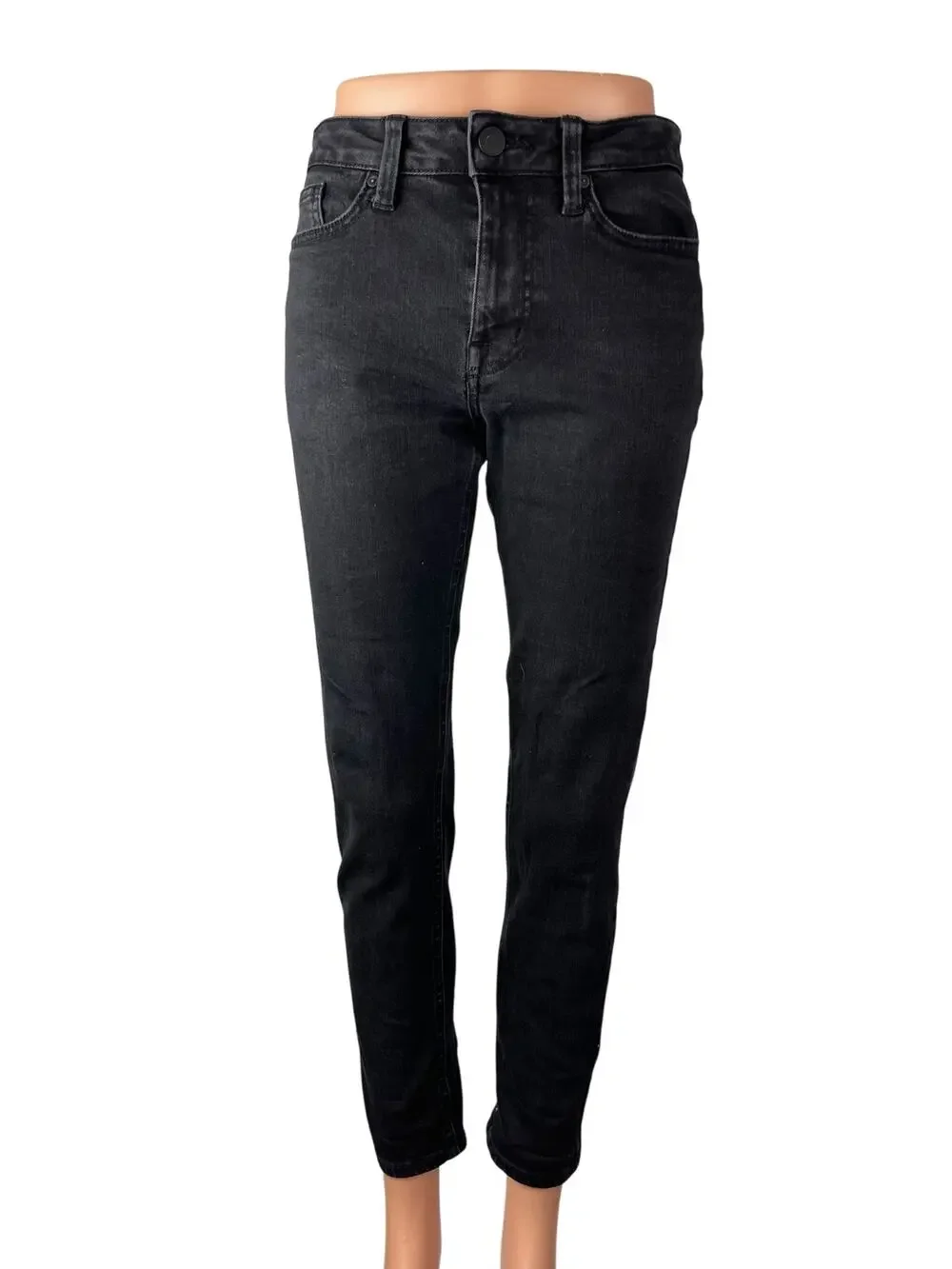 No Boundaries Women's Black High Waisted Classic Skinny Denim Jeans Pants 28x30